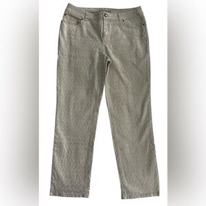 Chico's Platinum gold cream women's denim ankle-length pants - Size Chicos 1